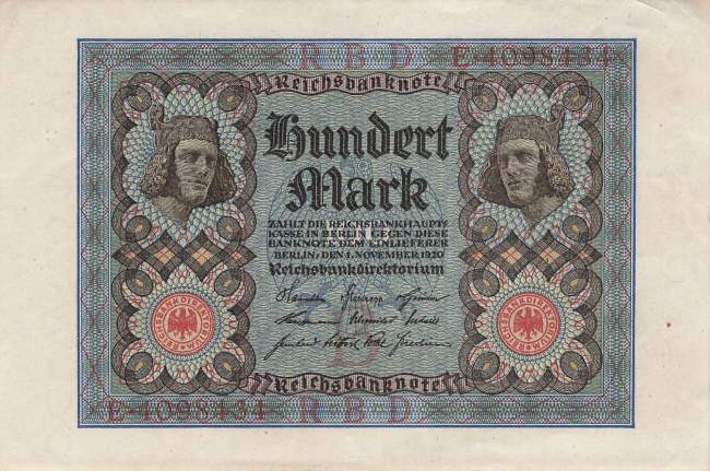 100 Mark 1920 ro.67a B/E